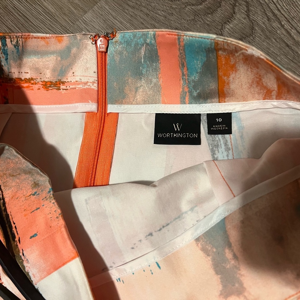 Worthington Multicolor Abstract Pencil Skirt - Picture 3 of 4
